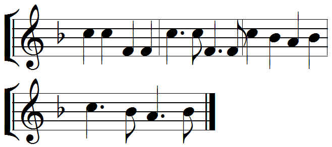 example of rhythmic notes