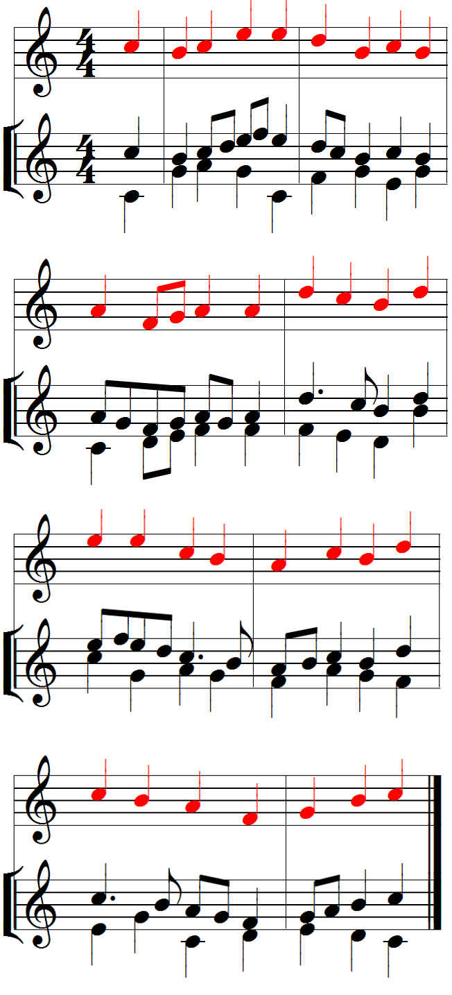 descant part with extra notes