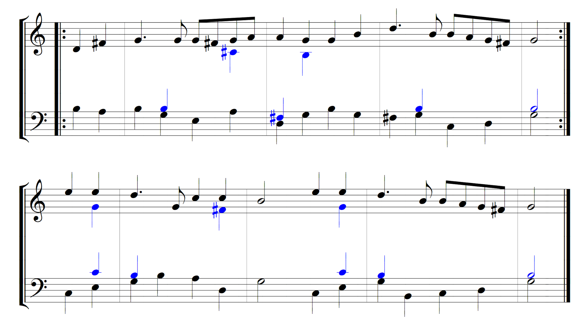 examples of simplified bass