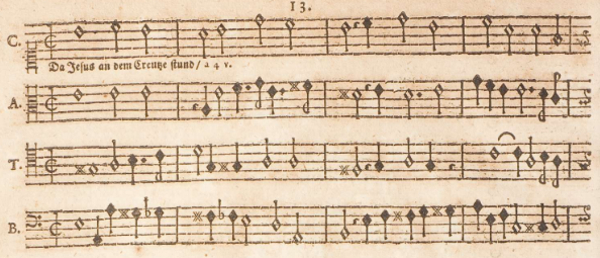 Extract from Scheidt's choralbuch
